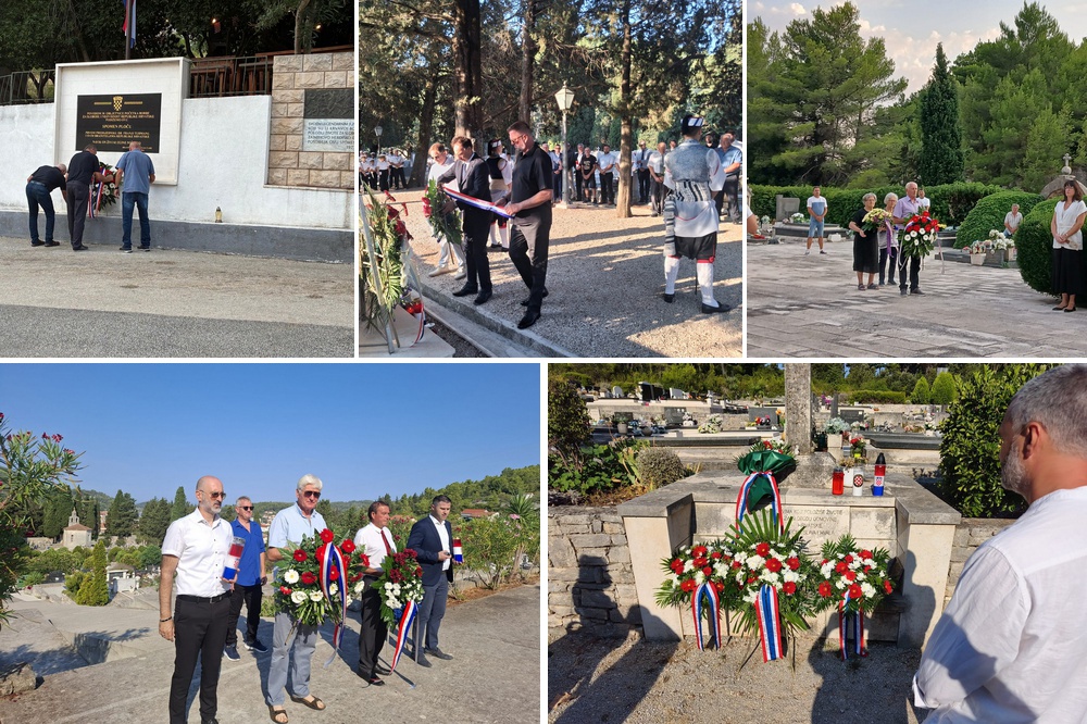 Članovi Hrvatskog časničkog zbora DNŽ s Korčule odali počast u povodu Dana pobjede i domovinske zahvalnosti, Dana hrvatskih branitelja te 31. obljetnice VRO Oluja